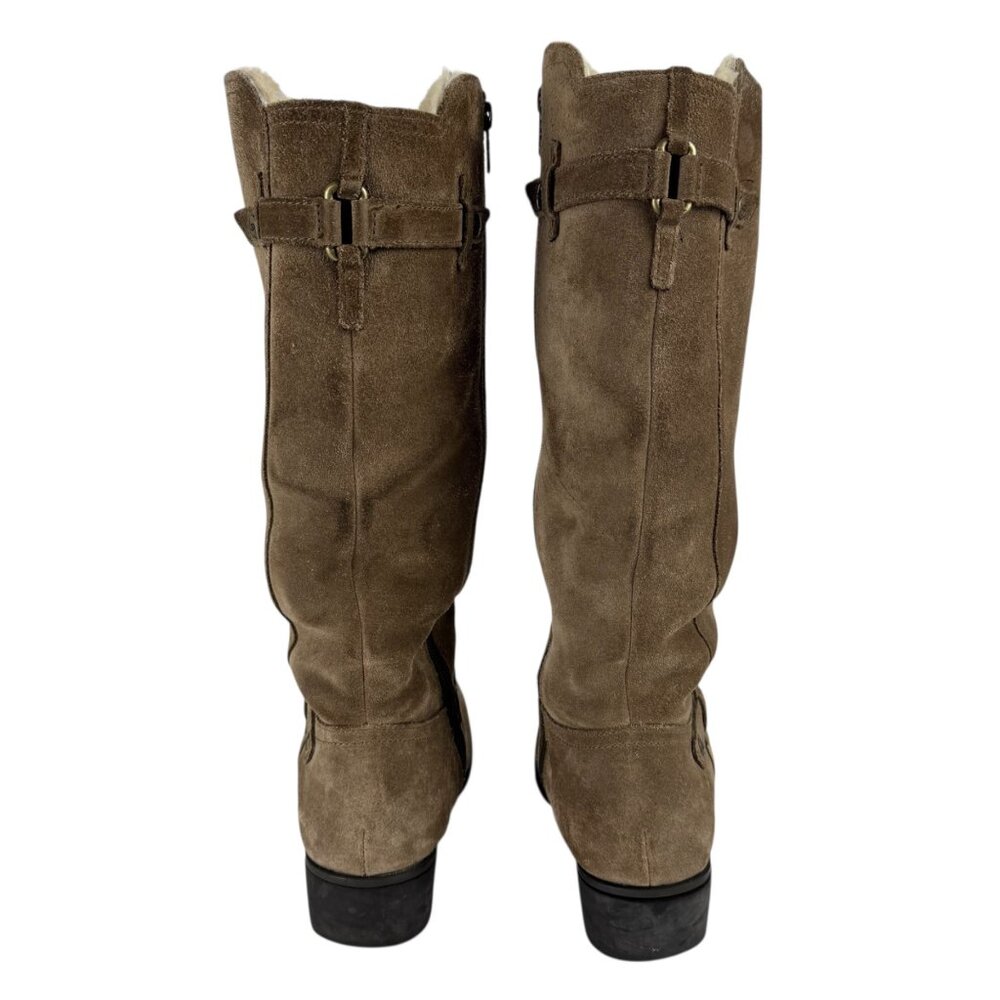 Ugg Jillian Suede Riding Boots Size 8 Sherpa Tan Brown Casual Winter Outdoors - Picture 3 of 16